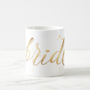 PixDezines Braut/Falsches Gold/Moderne Schrift Kaffeetasse