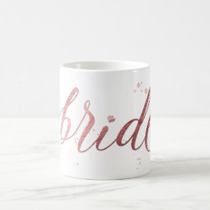 PixDezines Braut/Faux Roségold/Moderne Schrift Kaffeetasse