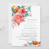 PixDezines Brautparty Helle Blume Einladung (Vorderseite)