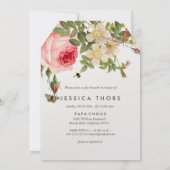 PixDezines Brautparty Rose Garten/DIY Background Einladung (Rückseite)