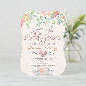 PixDezines Brautparty Spring Floral Einladung (Stehend Vorderseite)