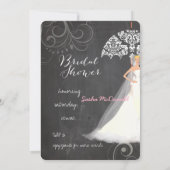 PixDezines Brautparty/Tafel/Schirm Einladung (Rückseite)