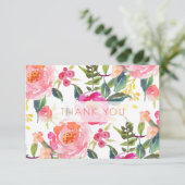 PixDezines Brautparty Wasserfarben Sommererbsen Dankeskarte (Stehend Vorderseite)