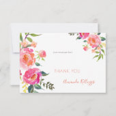 PixDezines Brautparty Wasserfarben Sommererbsen Dankeskarte (Rückseite)