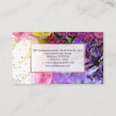 PixDezines Bridal-Bouquet/Aquarell/Blumen Visitenkarte (Rückseite)