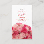 PixDezines Bridal Bouquet, Blumen- und Farbtöne Visitenkarte (Rückseite)