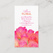 PixDezines Bridal Bouquet, Blumen- und Farbtöne Visitenkarte (Rückseite)