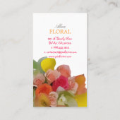 PixDezines Bridal Bouquet, Blumen- und Farbtöne Visitenkarte (Rückseite)