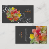 PixDezines Bridal Bouquet, Blumenfarben Visitenkarte (Vorne/Hinten)