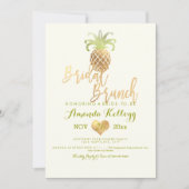 PixDezines Bridal Brunch/Imitats Gold/Ananas Einladung (Vorderseite)