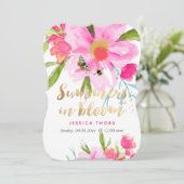 PixDezines Bridal Brunch/Mai Blume/DIY Bckgrnd Einladung (Stehend Vorderseite)