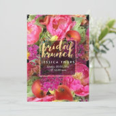 PixDezines Bridal Brunch Peonies/Calla Lily Einladung (Stehend Vorderseite)