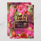 PixDezines Bridal Brunch Peonies/Calla Lily Einladung (Vorne/Hinten)