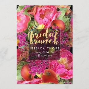 PixDezines Bridal Brunch Peonies/Calla Lily Einladung