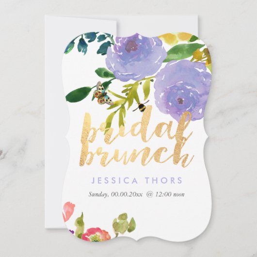 PixDezines Bridal Brunch Ranunculus/DIY Bckgrand Einladung (Vorderseite)