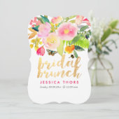 PixDezines Bridal Brunch Wasserfarbe Einladung (Stehend Vorderseite)