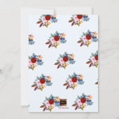 PixDezines Bridal Shower Watercolor Red+Blue Einladung (Rückseite)