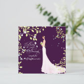 PixDezines Bride 2 B/DIY Einladung (Stehend Vorderseite)