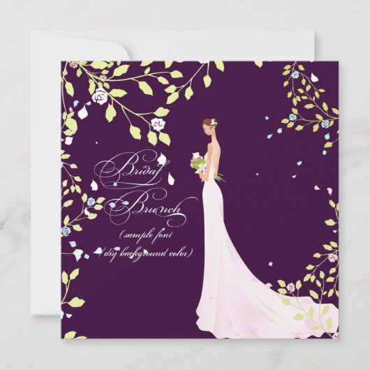 PixDezines Bride 2 B/DIY Einladung (Vorderseite)