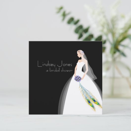 PixDezines Bride 2 B Einladung (Stehend Vorderseite)