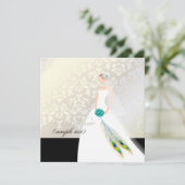 PixDezines Bride 2 B Einladung (Stehend Vorderseite)