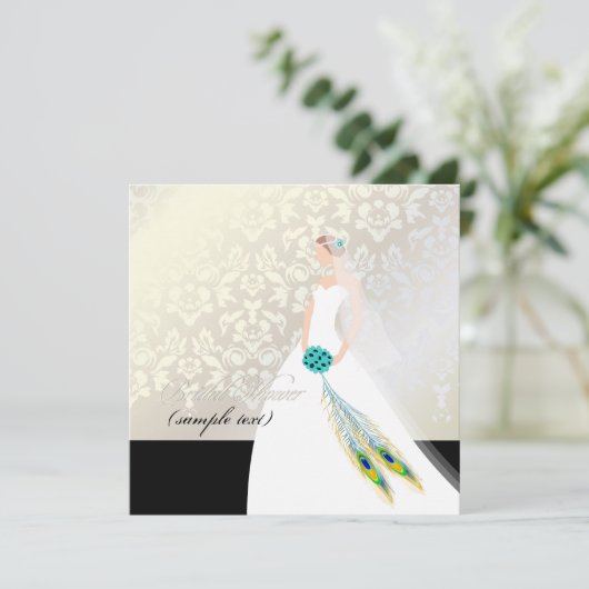 PixDezines Bride 2 B Einladung (Stehend Vorderseite)