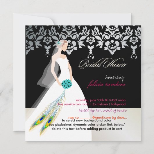 PixDezines Bride 2 B Einladung (Rückseite)