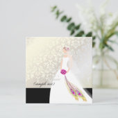 PixDezines Bride 2 B Einladung (Stehend Vorderseite)