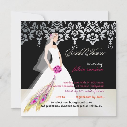 PixDezines Bride 2 B Einladung (Rückseite)