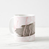 PixDezines Bride | Blush Pink Script aus Marble Kaffeetasse (Vorderseite Links)