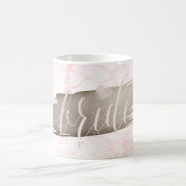 PixDezines Bride | Blush Pink Script aus Marble Kaffeetasse