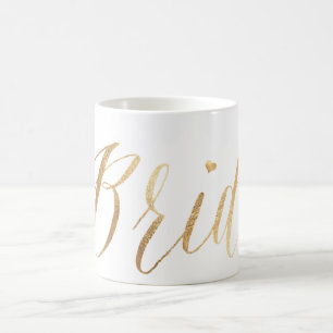 PixDezines Bride/Imitate Gold/Moderne Schrift Kaffeetasse