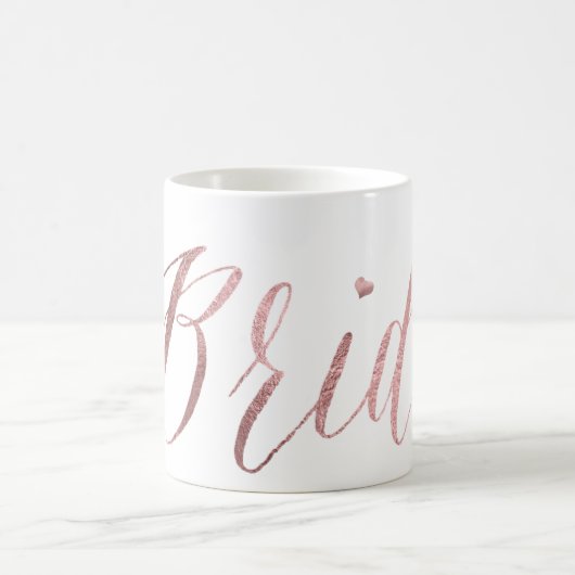 PixDezines Bride/Imitate Rose Gold/Moderne Schrift Kaffeetasse (Mittel)