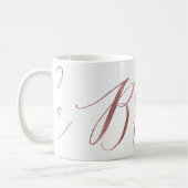 PixDezines Bride/Imitate Rose Gold/Moderne Schrift Kaffeetasse (Links)