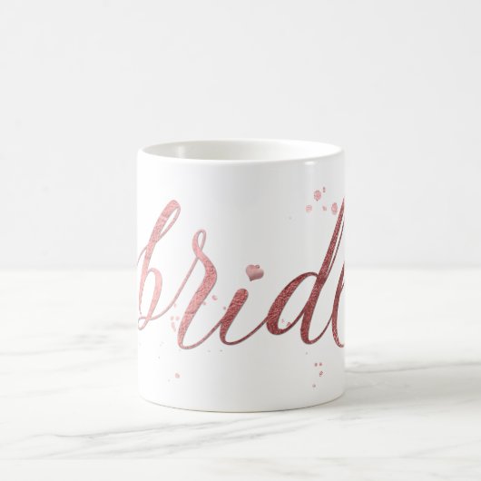 PixDezines Bride/Imitats Rose Gold/Modernes Skript Kaffeetasse (Mittel)
