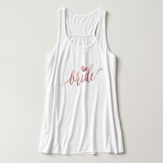 PixDezines Bride/Imitats Rose Gold Script Tank Top (Design Vorderseite)