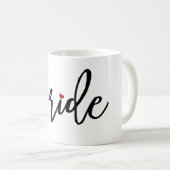 PixDezines Bride/Modernes Skript Kaffeetasse (VorderseiteRechts)
