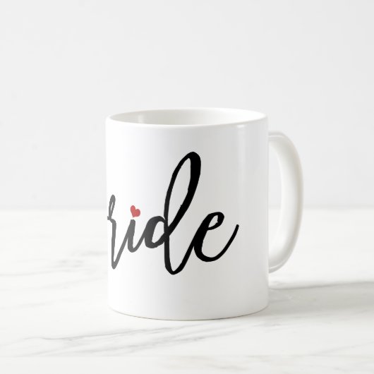 PixDezines Bride/Modernes Skript Kaffeetasse (VorderseiteRechts)