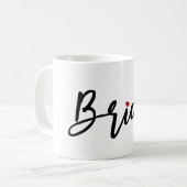 PixDezines Bride/Modernes Skript Kaffeetasse (Vorderseite Links)