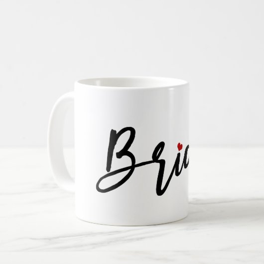 PixDezines Bride/Modernes Skript Kaffeetasse (Vorderseite Links)