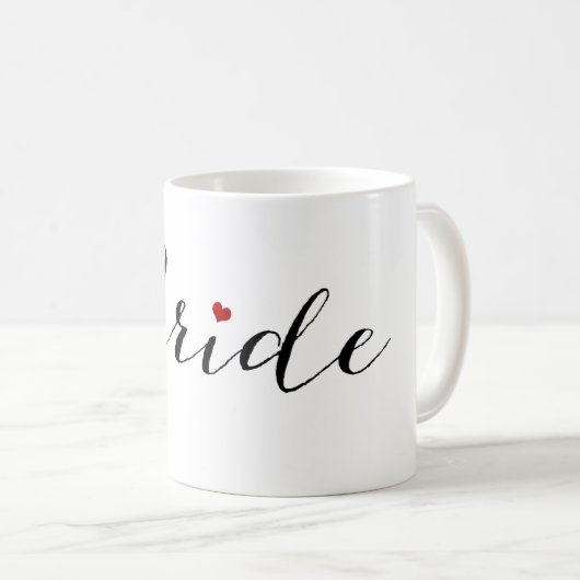 PixDezines Bride/Modernes Skript Kaffeetasse (VorderseiteRechts)