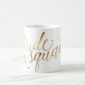 PixDezines Bride Squad/Imitate Gold Script Kaffeetasse (Mittel)