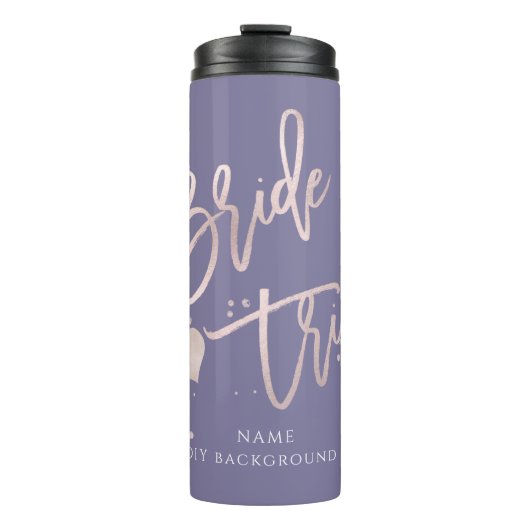 PixDezines Bride Tribe Blush Modernes Skript Thermosbecher (Vorderseite)