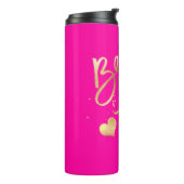 PixDezines Bride Tribe Imitate Gold Moderne Schrif Thermosbecher (Nach links gedreht)