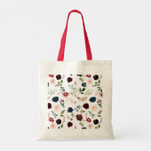 PixDezines Bridesmaid Blume der Burgund-Marine Tragetasche (Rückseite)