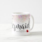 PixDezines Bridesmaid+Confetti Kaffeetasse (VorderseiteRechts)