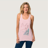 PixDezines Bridesmaid Greenery Tank Top (Vorderseite Vollansicht)