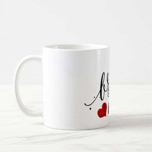 PixDezines Bridesmaid/Herz/Modernes Script Kaffeetasse (Links)