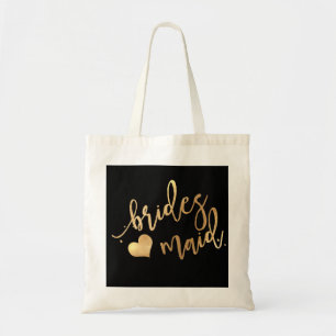 PixDezines Bridesmaid/Imitate Gold Script/DIY bckg Tragetasche
