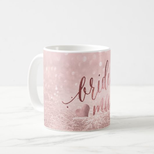 PixDezines Bridesmaid/Imitate Rose Gold/Moderne Sc Kaffeetasse (Vorderseite Links)
